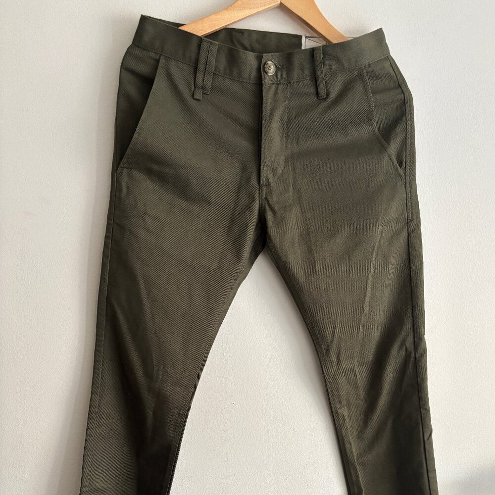 $275 Rogue Territory Olive Green Slim Taper Pants AR-G Trouser - 28-29 x 36